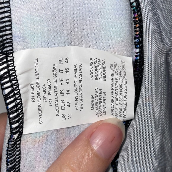 Swim Solutions Tummy-Control Shirred One-Piece Swimsuit, 12 blue - Picture 6 of 8